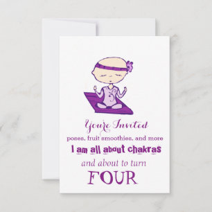 Ik sla dutjes over voor yoga babe verjaardag kaart