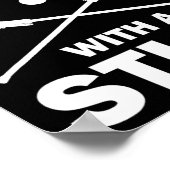 Ik sla mensen met een grappige Lacrosse speler Poster (Hoek)