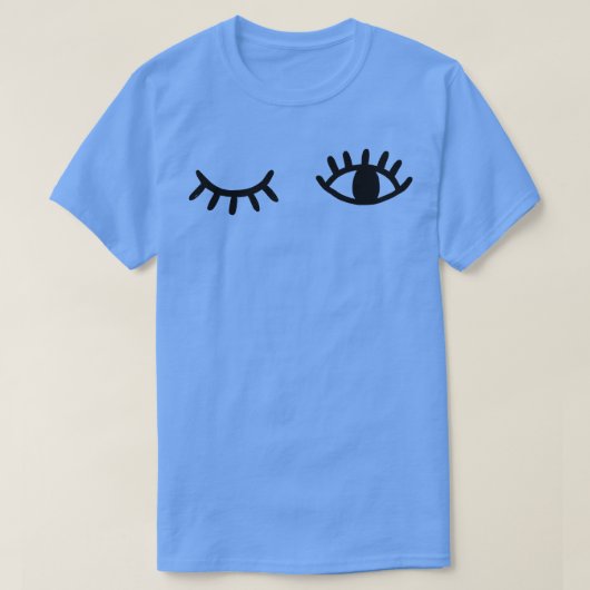 Ik slaap met één oog gesloten en één oog open long t-shirt (Design voorkant)