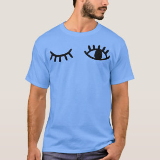 Ik slaap met één oog gesloten en één oog open long t-shirt