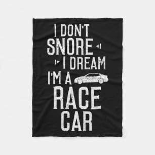 Ik Slaap Niet Ik Droom Dat Ik Een Raceauto Ben Gra Fleece Deken