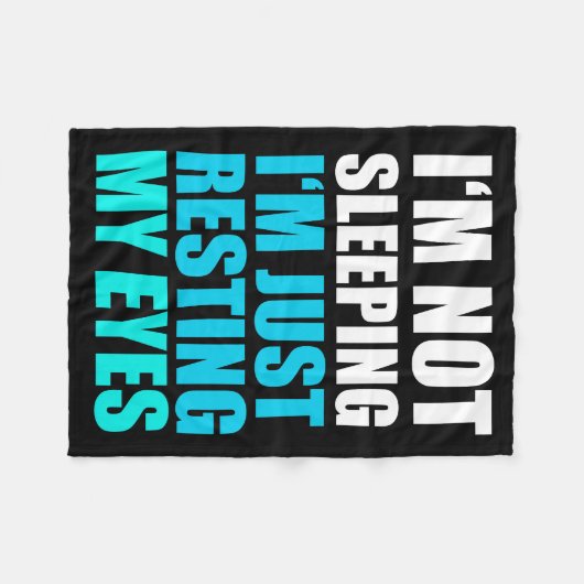 Ik slaap niet, ik ruik gewoon mijn ogen. fleece deken (Voorkant (Horizontaal))