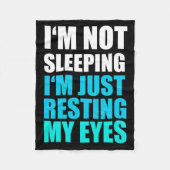 Ik slaap niet, ik ruik gewoon mijn ogen. fleece deken (Voorkant)