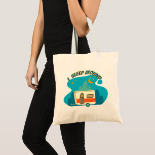 Ik slaap rond Camper van Camping Explorer Natuur Tote Bag