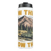 Ik sleep: vrachtwagen, camper, bergkennis thermosbeker (Voorkant)