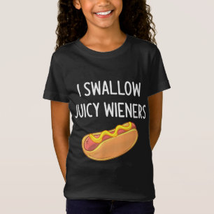 Ik slik sappige wieners grappige grap sarcastische t-shirt