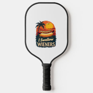 Ik slik Saucy Wieners Funny Adult Joke Hot Dogs Pickleball Paddle