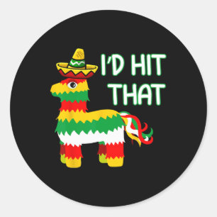 Ik sloeg die pinata voor Cinco de Mayo Funny Mexic Ronde Sticker
