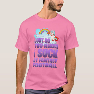 Ik sloot bij Fantasy Football Unicorn Rainbow Lose T-shirt