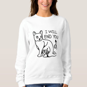 Ik sluit je af, Gamer Funny Minimal Cute Black Cat Trui