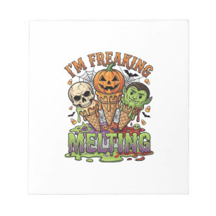 Ik Smelt Halloween Ijs Schedel Pomp Notitieblok