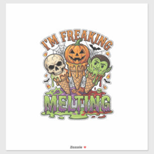 Ik Smelt Halloween Ijs Schedel Pomp Sticker