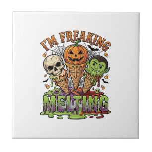Ik Smelt Halloween Ijs Schedel Pomp Tegeltje