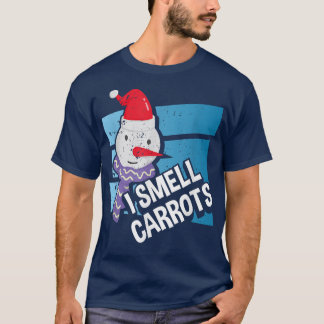 Ik smoel wortelt Funny Snowman Snow Winter Chri T-shirt