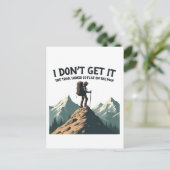 Ik snap het niet Het pad leek zo vlak Wandelen Aankondigingskaart (Staand voorkant)