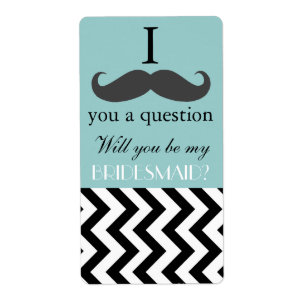 Ik snor je om mijn bruidsmeisje wijnfles te zijn etiket