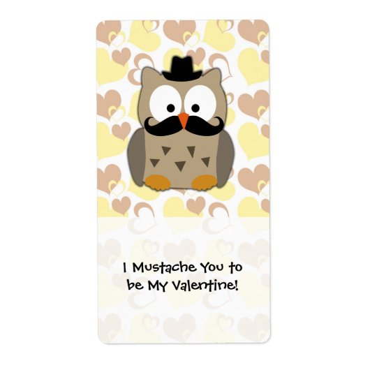 Ik snor je om mijn Valentijn te zijn Etiket (Voorkant)