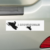 Ik Snowmobile. Bumpersticker (Op auto)