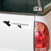 Ik Snowmobile. Bumpersticker (Op Truck)