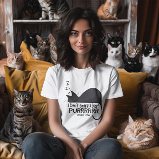 Ik snurk niet, ik spin t-shirt