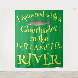 Ik Spawnde met een Cheerleader in de Willamette Wandkleed
