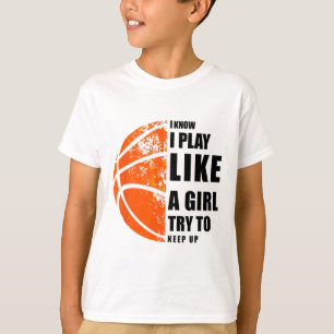 Ik speel als een meisje en probeer zo te blijven t-shirt