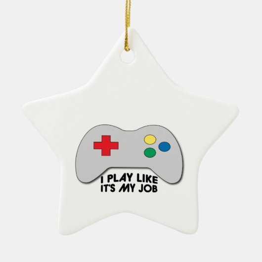 Ik speel als mijn werk keramisch ornament (Voorkant)