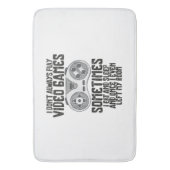 Ik speel altijd videospelletjes Humor grappig Badmat (Voorkant Verticaal)