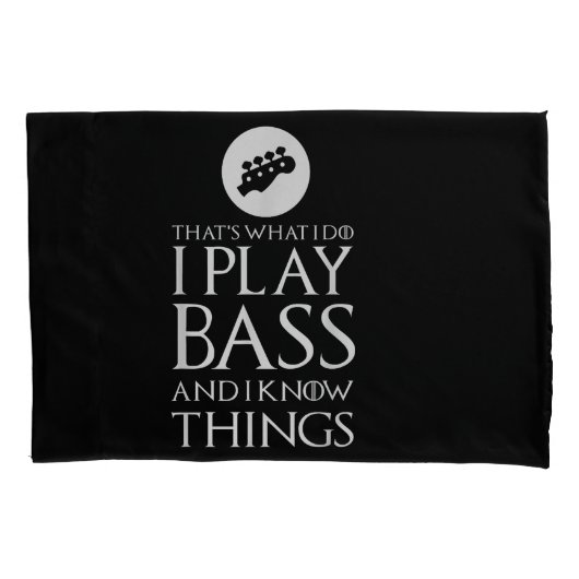 Ik speel bas Funny basgitaar Kussensloop (Voorkant)