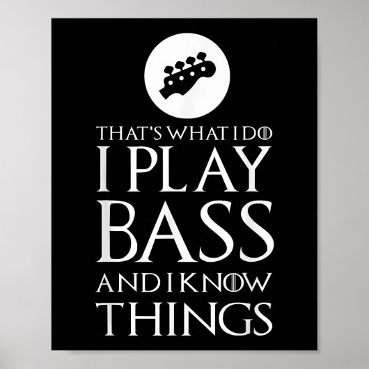 Ik speel bas Funny basgitaar Poster (Voorkant)