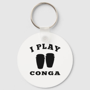 Ik speel Conga Sleutelhanger
