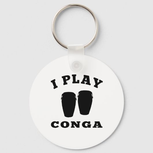 Ik speel Conga Sleutelhanger (Voorkant)