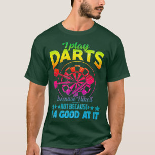 Ik speel darting darting  grappige dart speler t-shirt