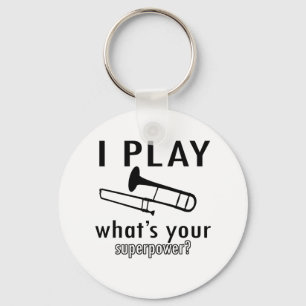 Ik speel de trombone sleutelhanger