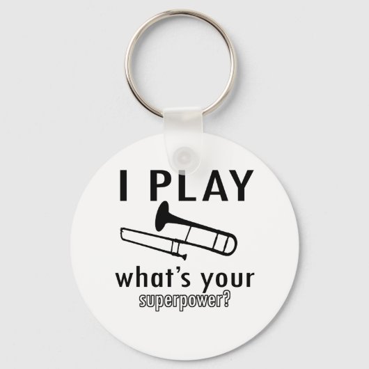 Ik speel de trombone sleutelhanger (Voorkant)