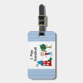 Ik speel honkbal bagagelabel (Voorkant verticaal)