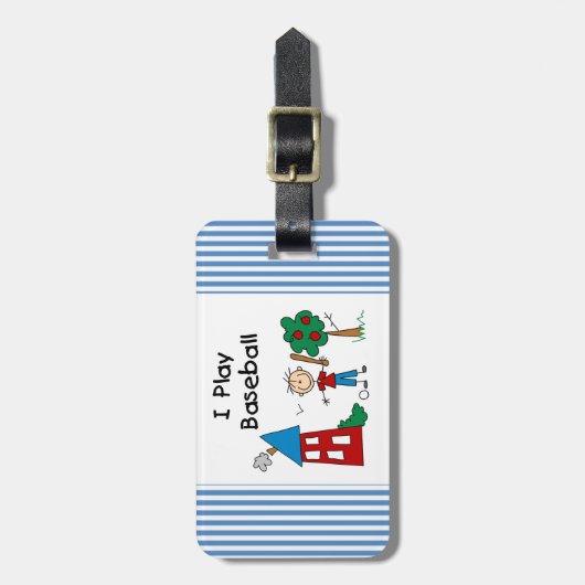 Ik speel honkbal bagagelabel (Voorkant verticaal)
