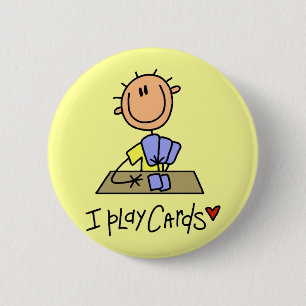 Ik speel kaarten voor overhemden en cadeaus ronde button 5,7 cm
