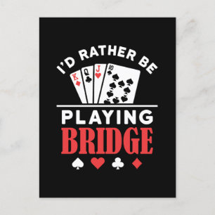Ik speel liever brug. briefkaart