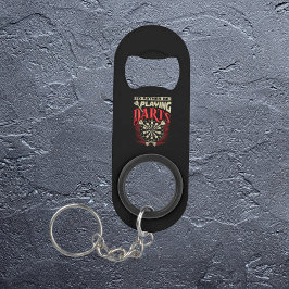 Ik speel liever Darts Sleutelhanger Bottle Opener Mini Flessenopener