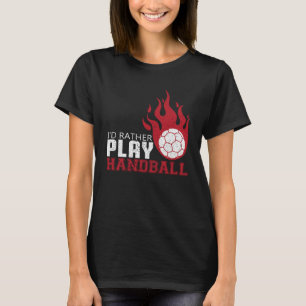 Ik speel liever handbal retro handbal PL T-shirt
