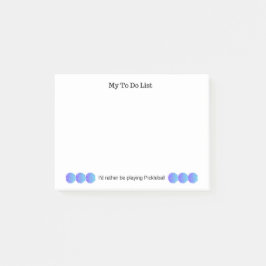 Ik speel liever Pickleball 4x3 To Do Post-it® Notes