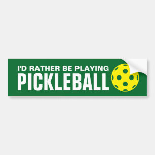 Ik speel liever pickleball grappig. bumpersticker