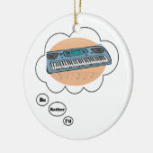Ik speel liever Synthesizer Keramisch Ornament (Links)