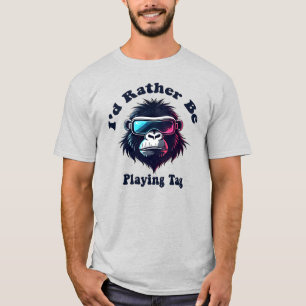 Ik Speel Liever Tikkertje Gorilla Monke VR Gamer T-shirt