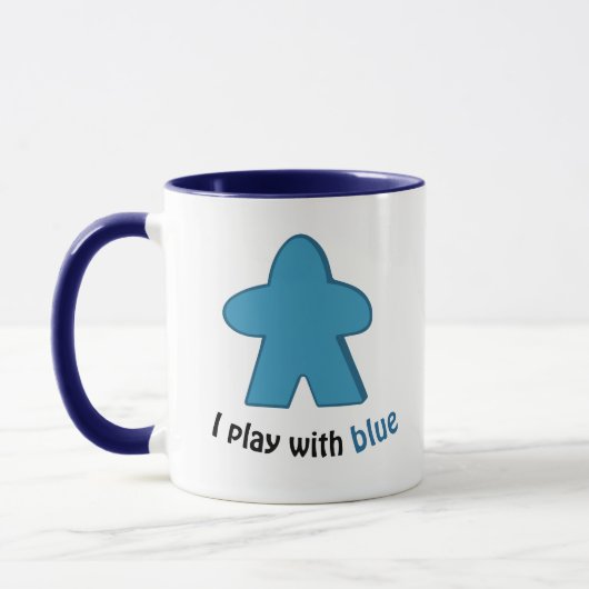 Ik speel met blauwe paren mok (Links)