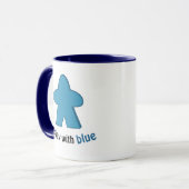 Ik speel met blauwe paren mok (Voorkant links)
