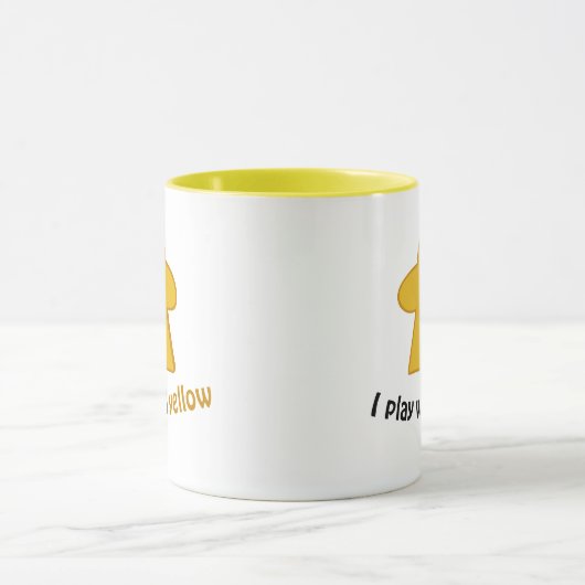 Ik speel met gele paren mok (Midden)