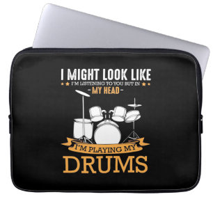 Ik speel mijn drums laptop sleeve