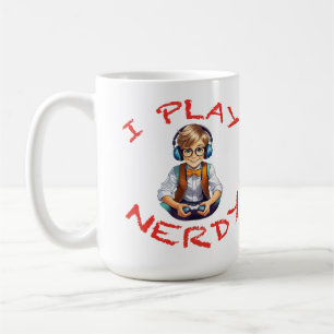 Ik speel nerdy gamer boy koffiemok
